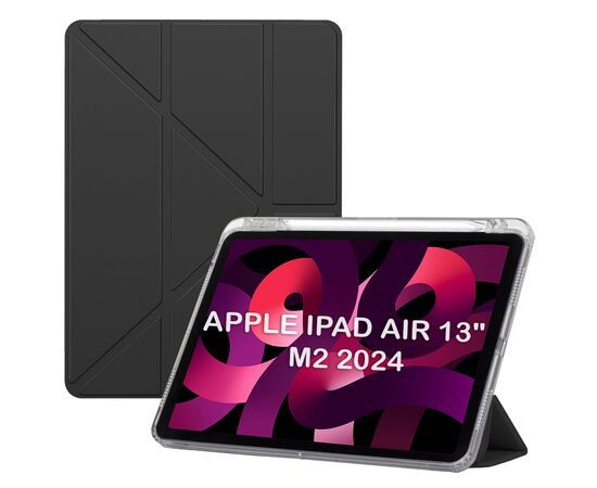Чехол для планшета BeCover Ultra Slim Origami Transparent Apple iPad Air 13" M2 2024 Black (711695)