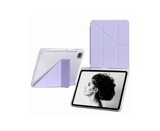 Чехол для планшета BeCover Ultra Slim Origami Transparent Apple iPad Pro 11" M4 2024 Purple (711692), изображение 2 Чехол для планшета BeCover Ultra Slim Origami Transparent Apple iPad Pro 11" M4 2024 Purple (711692), изображение 2