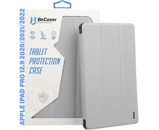 Чехол для планшета BeCover Soft Edge TPU Apple iPad Pro 12.9 2020/2021/2022 Gray (711709), изображение 5 Чехол для планшета BeCover Soft Edge TPU Apple iPad Pro 12.9 2020/2021/2022 Gray (711709), изображение 5