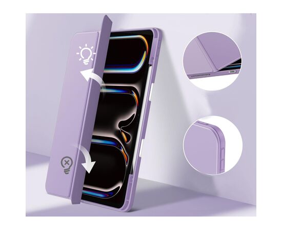 Чехол для планшета BeCover Soft Edge TPU Apple iPad Pro 13" M4 2024 Purple (711719), изображение 5 Чехол для планшета BeCover Soft Edge TPU Apple iPad Pro 13" M4 2024 Purple (711719), изображение 5