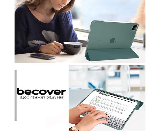 Чехол для планшета BeCover Tri Fold Hard Apple iPad Air 13" M2 2024 Dark Green (711723), изображение 2 Чехол для планшета BeCover Tri Fold Hard Apple iPad Air 13" M2 2024 Dark Green (711723), изображение 2
