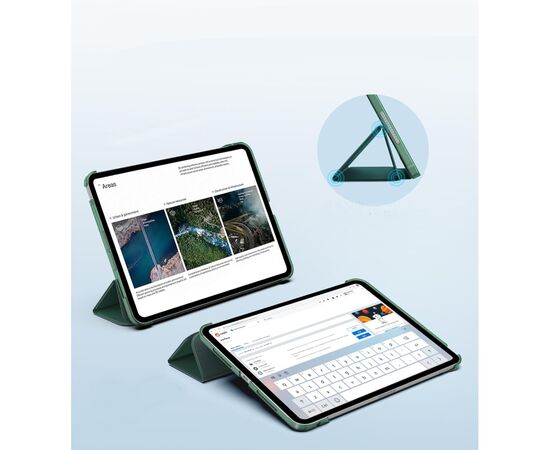 Чехол для планшета BeCover Tri Fold Hard Apple iPad Air 13" M2 2024 Dark Green (711723), изображение 3 Чехол для планшета BeCover Tri Fold Hard Apple iPad Air 13" M2 2024 Dark Green (711723), изображение 3