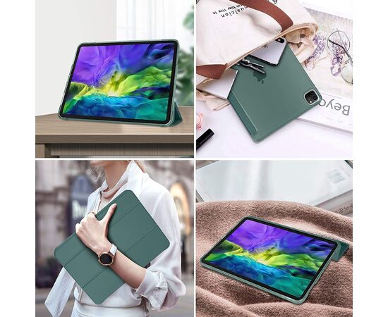 Чехол для планшета BeCover Tri Fold Hard Apple iPad Air 13" M2 2024 Dark Green (711723), изображение 4 Чехол для планшета BeCover Tri Fold Hard Apple iPad Air 13" M2 2024 Dark Green (711723), изображение 4