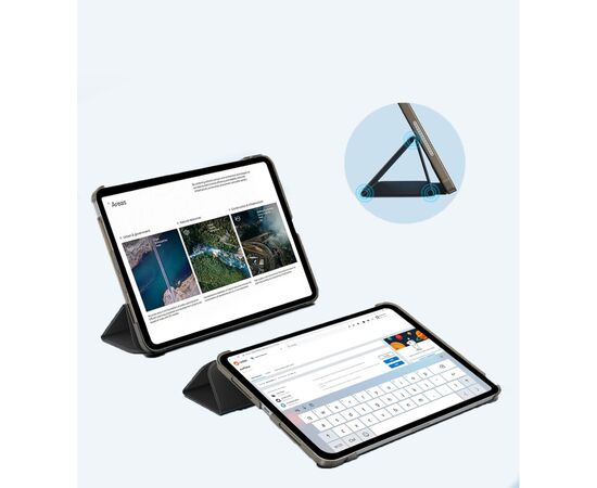 Чехол для планшета BeCover Tri Fold Hard Apple iPad Pro 11" M4 2024 Black (711726), изображение 5 Чехол для планшета BeCover Tri Fold Hard Apple iPad Pro 11" M4 2024 Black (711726), изображение 5