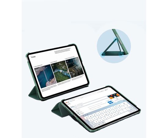 Чехол для планшета BeCover Tri Fold Hard Apple iPad Pro 11" M4 2024 Dark Green (711727), изображение 2 Чехол для планшета BeCover Tri Fold Hard Apple iPad Pro 11" M4 2024 Dark Green (711727), изображение 2