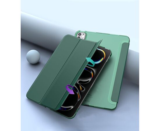 Чехол для планшета BeCover Tri Fold Hard Apple iPad Pro 11" M4 2024 Dark Green (711727), изображение 4 Чехол для планшета BeCover Tri Fold Hard Apple iPad Pro 11" M4 2024 Dark Green (711727), изображение 4