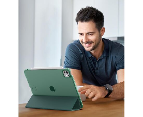Чехол для планшета BeCover Tri Fold Hard Apple iPad Pro 11" M4 2024 Dark Green (711727), изображение 7 Чехол для планшета BeCover Tri Fold Hard Apple iPad Pro 11" M4 2024 Dark Green (711727), изображение 7