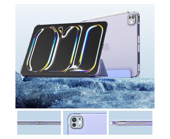 Чехол для планшета BeCover Tri Fold Hard Apple iPad Pro 11" M4 2024 Purple (711729), изображение 2 Чехол для планшета BeCover Tri Fold Hard Apple iPad Pro 11" M4 2024 Purple (711729), изображение 2