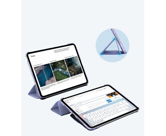 Чехол для планшета BeCover Tri Fold Hard Apple iPad Pro 11" M4 2024 Purple (711729), изображение 5 Чехол для планшета BeCover Tri Fold Hard Apple iPad Pro 11" M4 2024 Purple (711729), изображение 5