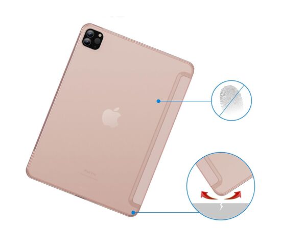 Чехол для планшета BeCover Tri Fold Hard Apple iPad Pro 12.9 2020/2021/2022 Pink (711721), изображение 2 Чехол для планшета BeCover Tri Fold Hard Apple iPad Pro 12.9 2020/2021/2022 Pink (711721), изображение 2