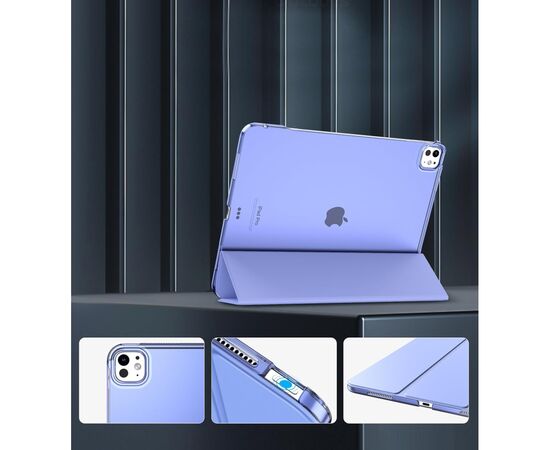 Чехол для планшета BeCover Tri Fold Hard Apple iPad Pro 13" M4 2024 Purple (711733), изображение 3 Чехол для планшета BeCover Tri Fold Hard Apple iPad Pro 13" M4 2024 Purple (711733), изображение 3