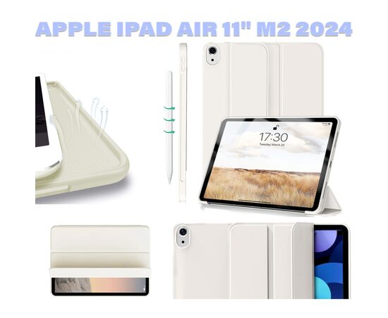 Чехол для планшета BeCover Tri Fold Soft TPU Silicone Apple iPad Air 11" M2 2024 Beige (711735), изображение 6 Чехол для планшета BeCover Tri Fold Soft TPU Silicone Apple iPad Air 11" M2 2024 Beige (711735), изображение 6