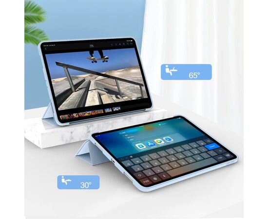 Чехол для планшета BeCover Tri Fold Soft TPU Silicone Apple iPad Air 13" M2 2024 Light Blue (711741), изображение 3 Чехол для планшета BeCover Tri Fold Soft TPU Silicone Apple iPad Air 13" M2 2024 Light Blue (711741), изображение 3