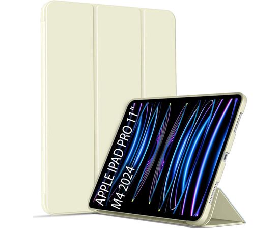 Чохол до планшета BeCover Tri Fold Soft TPU Silicone Apple iPad Pro 11" M4 2024 Beige (711745)
