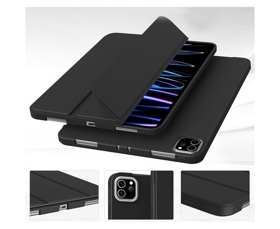 Чехол для планшета BeCover Tri Fold Soft TPU Silicone Apple iPad Pro 11" M4 2024 Black (711744), изображение 2 Чехол для планшета BeCover Tri Fold Soft TPU Silicone Apple iPad Pro 11" M4 2024 Black (711744), изображение 2