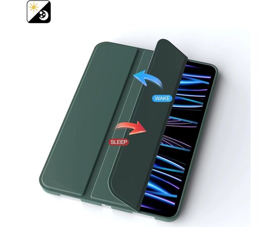 Чехол для планшета BeCover Tri Fold Soft TPU Silicone Apple iPad Pro 11" M4 2024 Dark Green (711746), изображение 4 Чехол для планшета BeCover Tri Fold Soft TPU Silicone Apple iPad Pro 11" M4 2024 Dark Green (711746), изображение 4
