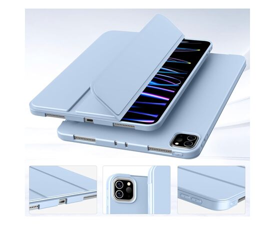 Чехол для планшета BeCover Tri Fold Soft TPU Silicone Apple iPad Pro 11" M4 2024 Light Blue (711748), изображение 2 Чехол для планшета BeCover Tri Fold Soft TPU Silicone Apple iPad Pro 11" M4 2024 Light Blue (711748), изображение 2