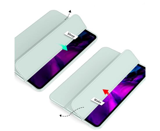 Чехол для планшета BeCover Tri Fold Soft TPU Silicone Apple iPad Pro 11" M4 2024 Light Green (711747), изображение 4 Чехол для планшета BeCover Tri Fold Soft TPU Silicone Apple iPad Pro 11" M4 2024 Light Green (711747), изображение 4