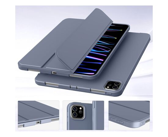 Чехол для планшета BeCover Tri Fold Soft TPU Silicone Apple iPad Pro 11" M4 2024 Purple (711749), изображение 2 Чехол для планшета BeCover Tri Fold Soft TPU Silicone Apple iPad Pro 11" M4 2024 Purple (711749), изображение 2