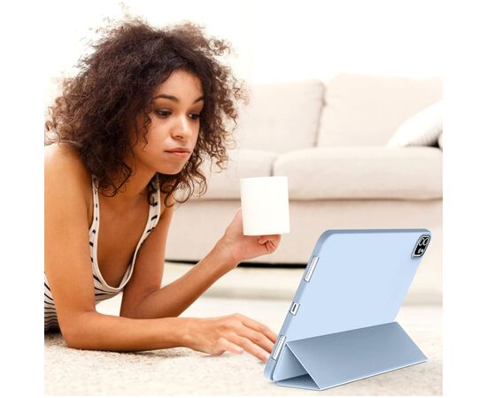 Чехол для планшета BeCover Tri Fold Soft TPU Silicone Apple iPad Pro 12.9 2020/2021/2022 Light Blue (711737), изображение 5 Чехол для планшета BeCover Tri Fold Soft TPU Silicone Apple iPad Pro 12.9 2020/2021/2022 Light Blue (711737), изображение 5