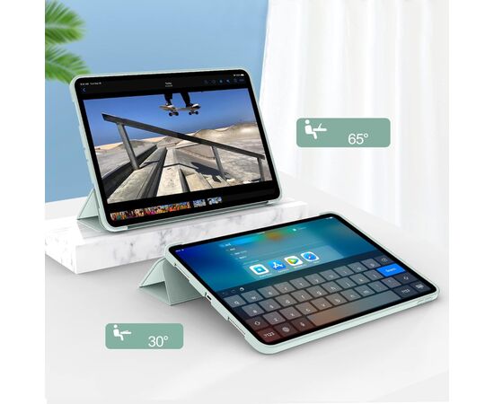 Чехол для планшета BeCover Tri Fold Soft TPU Silicone Apple iPad Pro 12.9 2020/2021/2022 Light Green (711738), изображение 3 Чехол для планшета BeCover Tri Fold Soft TPU Silicone Apple iPad Pro 12.9 2020/2021/2022 Light Green (711738), изображение 3