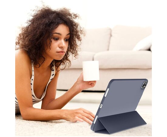 Чехол для планшета BeCover Tri Fold Soft TPU Silicone Apple iPad Pro 12.9 2020/2021/2022 Purple (711739), изображение 5 Чехол для планшета BeCover Tri Fold Soft TPU Silicone Apple iPad Pro 12.9 2020/2021/2022 Purple (711739), изображение 5