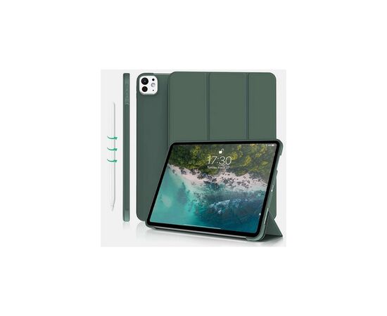 Чехол для планшета BeCover Tri Fold Soft TPU Silicone Apple iPad Pro 13" M4 2024 Dark Green (711752)