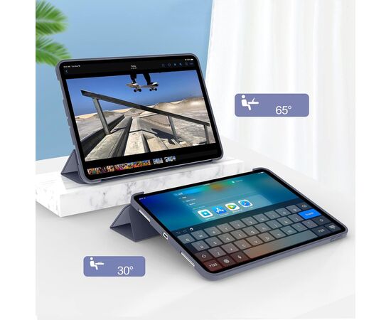 Чехол для планшета BeCover Tri Fold Soft TPU Silicone Apple iPad Pro 13" M4 2024 Purple (711754), изображение 3 Чехол для планшета BeCover Tri Fold Soft TPU Silicone Apple iPad Pro 13" M4 2024 Purple (711754), изображение 3