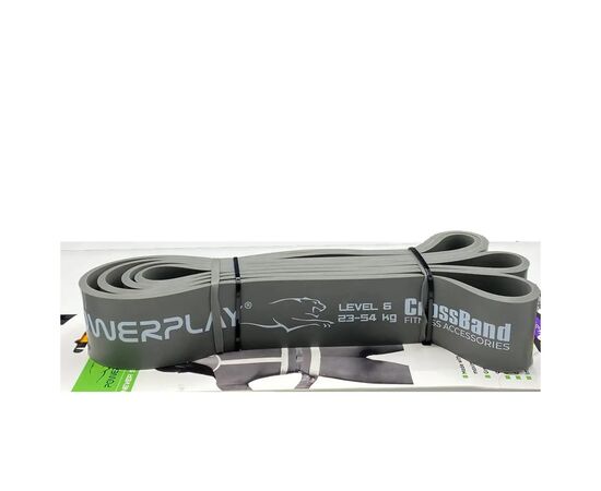 Эспандер PowerPlay -петля для фітнесу і кроссфіту Сіра (PP_4115_Grey_(23-54 kg)), изображение 3 Эспандер PowerPlay -петля для фітнесу і кроссфіту Сіра (PP_4115_Grey_(23-54 kg)), изображение 3