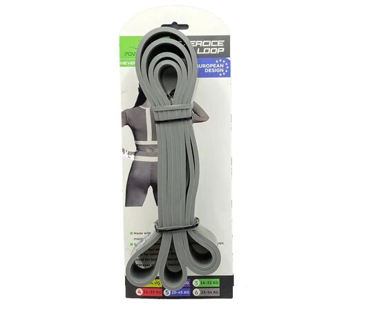 Эспандер PowerPlay -петля для фітнесу і кроссфіту Сіра (PP_4115_Grey_(23-54 kg)), изображение 5 Эспандер PowerPlay -петля для фітнесу і кроссфіту Сіра (PP_4115_Grey_(23-54 kg)), изображение 5