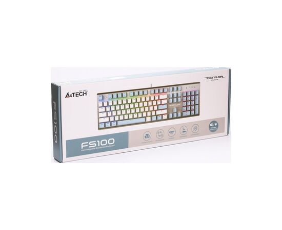 Клавиатура A4Tech FS100 RGB FS Switch USB Icy Blue (4711422004069), изображение 10 Клавиатура A4Tech FS100 RGB FS Switch USB Icy Blue (4711422004069), изображение 10