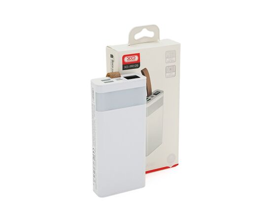 Батарея универсальная XO 20000mAh, PD/20W, QC/22.5W, flashlight, Micro-USB, Type-C, USB-A*2, white (XO-PR129), изображение 2 Батарея универсальная XO 20000mAh, PD/20W, QC/22.5W, flashlight, Micro-USB, Type-C, USB-A*2, white (XO-PR129), изображение 2