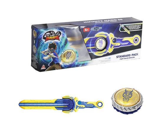 Волчок Infinity Nado VI серия Standard Pack Fury Wave Dragon Лютый Дракон (EU654121), изображение 2 Волчок Infinity Nado VI серия Standard Pack Fury Wave Dragon Лютый Дракон (EU654121), изображение 2