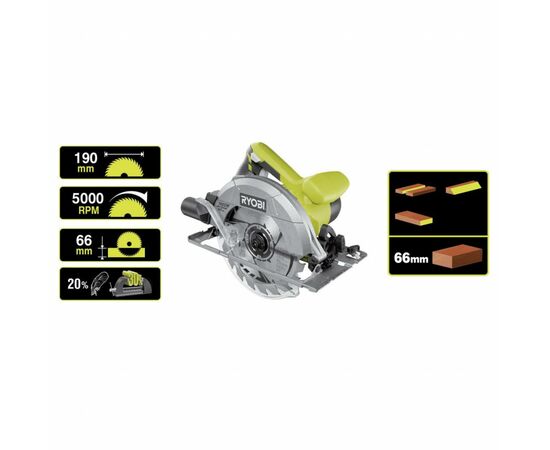 Дисковая пила Ryobi Ryobi RCS1400-G (5133002778), изображение 5 Дисковая пила Ryobi Ryobi RCS1400-G (5133002778), изображение 5