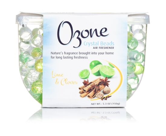 Освіжувач повітря Ozone Crystal Beads Кристалічний на основі гелю Лайм і гвоздика 150 г (4770416340552)