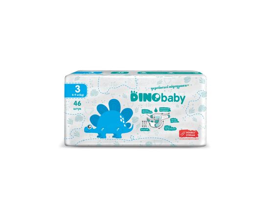 Подгузник Dino Baby Размер 3 (4-9 кг) 46 шт (4823098410607), изображение 3 Подгузник Dino Baby Размер 3 (4-9 кг) 46 шт (4823098410607), изображение 3
