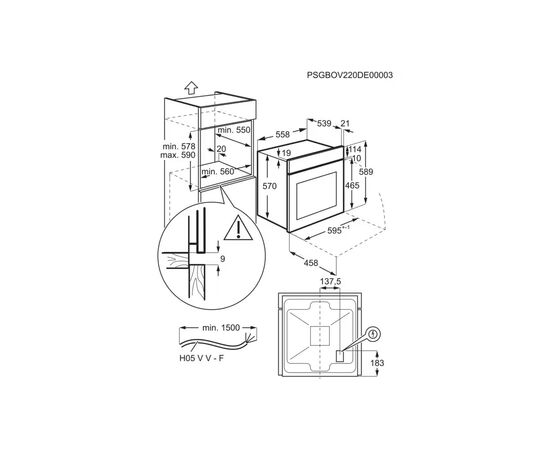 Духовой шкаф Zanussi ZOHEE2X2, изображение 6 Духовой шкаф Zanussi ZOHEE2X2, изображение 6