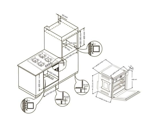 Духовой шкаф GRANADO GEO 62-1310 black (GEO162131011), изображение 12 Духовой шкаф GRANADO GEO 62-1310 black (GEO162131011), изображение 12