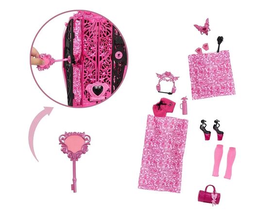 Кукла Monster High Набор-сюрприз Ужас-секреты Дракулоры серии Тайны монстров (HXH84), изображение 6 Кукла Monster High Набор-сюрприз Ужас-секреты Дракулоры серии Тайны монстров (HXH84), изображение 6