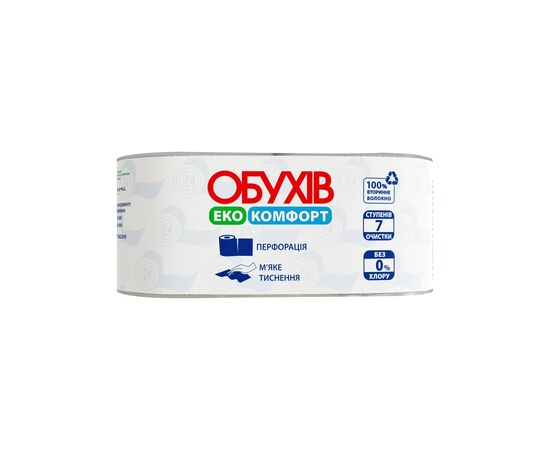 Туалетная бумага Обухів Эко Комфорт 1 слой 2 рулона (4820003838679)