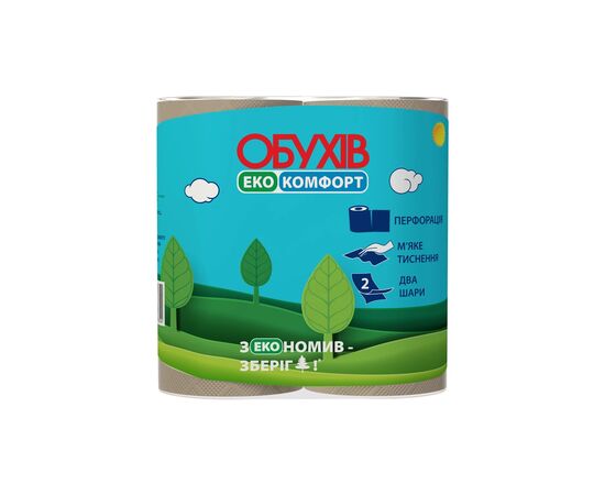 Туалетная бумага Обухів Эко Комфорт 2 слоя 4 рулона (4820003838594)