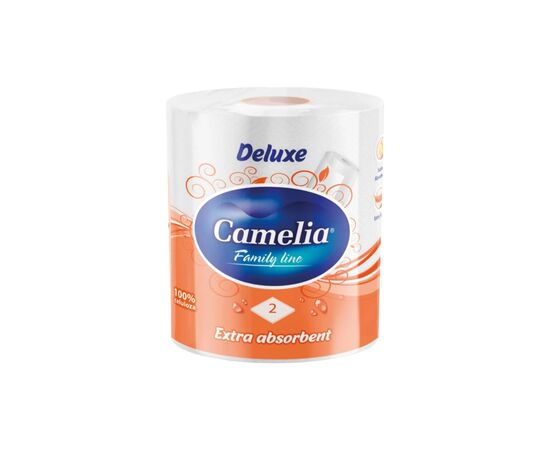 Паперові рушники Camelia Deluxe Білі 2 шари 1 рулон (8606107569994)