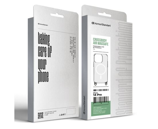 Чохол до мобільного телефона Armorstandart Crossbody Air MagSafe Apple iPhone 14 Pro Clear (ARM77791), зображення 2
