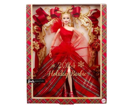 Кукла Barbie коллекционная Праздничная блондинка (HRM61), изображение 7 Кукла Barbie коллекционная Праздничная блондинка (HRM61), изображение 7