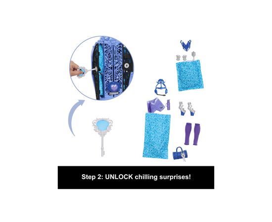 Кукла Monster High Набор-сюрприз Ужас-секреты Эбби серии Тайны монстров (HXH87), изображение 4 Кукла Monster High Набор-сюрприз Ужас-секреты Эбби серии Тайны монстров (HXH87), изображение 4