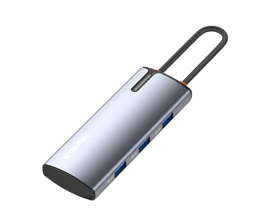 Порт-репликатор ColorWay Docking Station USB-C 5-в-1 Type C PD 100W/USB3.0х3/HDMI 4К (CW-HUB01), изображение 5 Порт-репликатор ColorWay Docking Station USB-C 5-в-1 Type C PD 100W/USB3.0х3/HDMI 4К (CW-HUB01), изображение 5
