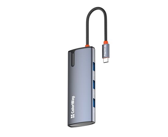 Порт-репликатор ColorWay Docking Station USB-C 5-в-1 Type C PD 100W/USB3.0х3/HDMI 4К (CW-HUB01), изображение 6 Порт-репликатор ColorWay Docking Station USB-C 5-в-1 Type C PD 100W/USB3.0х3/HDMI 4К (CW-HUB01), изображение 6