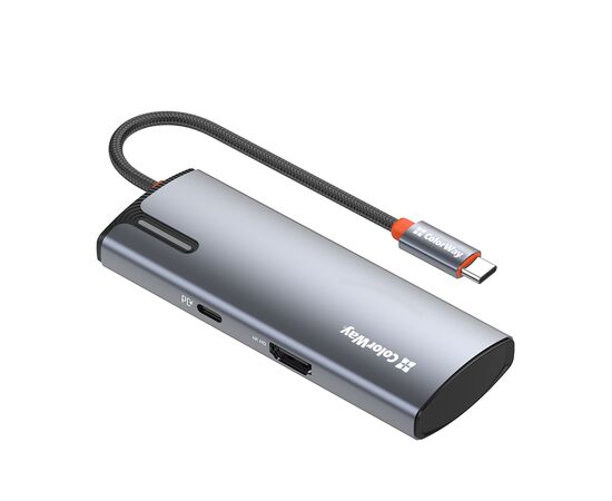 Порт-репликатор ColorWay Docking Station USB-C 5-в-1 Type C PD 100W/USB3.0х3/HDMI 4К (CW-HUB01) Порт-репликатор ColorWay Docking Station USB-C 5-в-1 Type C PD 100W/USB3.0х3/HDMI 4К (CW-HUB01)