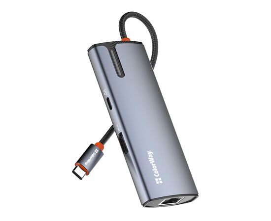 Порт-репликатор ColorWay Docking Station USB-C 6-в-1 Type C PD 100W/USB3.0х3/HDMI 4К/RJ45 (CW-HUB02), изображение 2 Порт-репликатор ColorWay Docking Station USB-C 6-в-1 Type C PD 100W/USB3.0х3/HDMI 4К/RJ45 (CW-HUB02), изображение 2