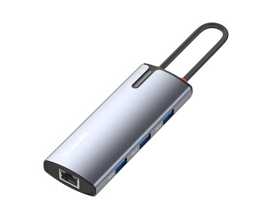 Порт-репликатор ColorWay Docking Station USB-C 6-в-1 Type C PD 100W/USB3.0х3/HDMI 4К/RJ45 (CW-HUB02), изображение 4 Порт-репликатор ColorWay Docking Station USB-C 6-в-1 Type C PD 100W/USB3.0х3/HDMI 4К/RJ45 (CW-HUB02), изображение 4